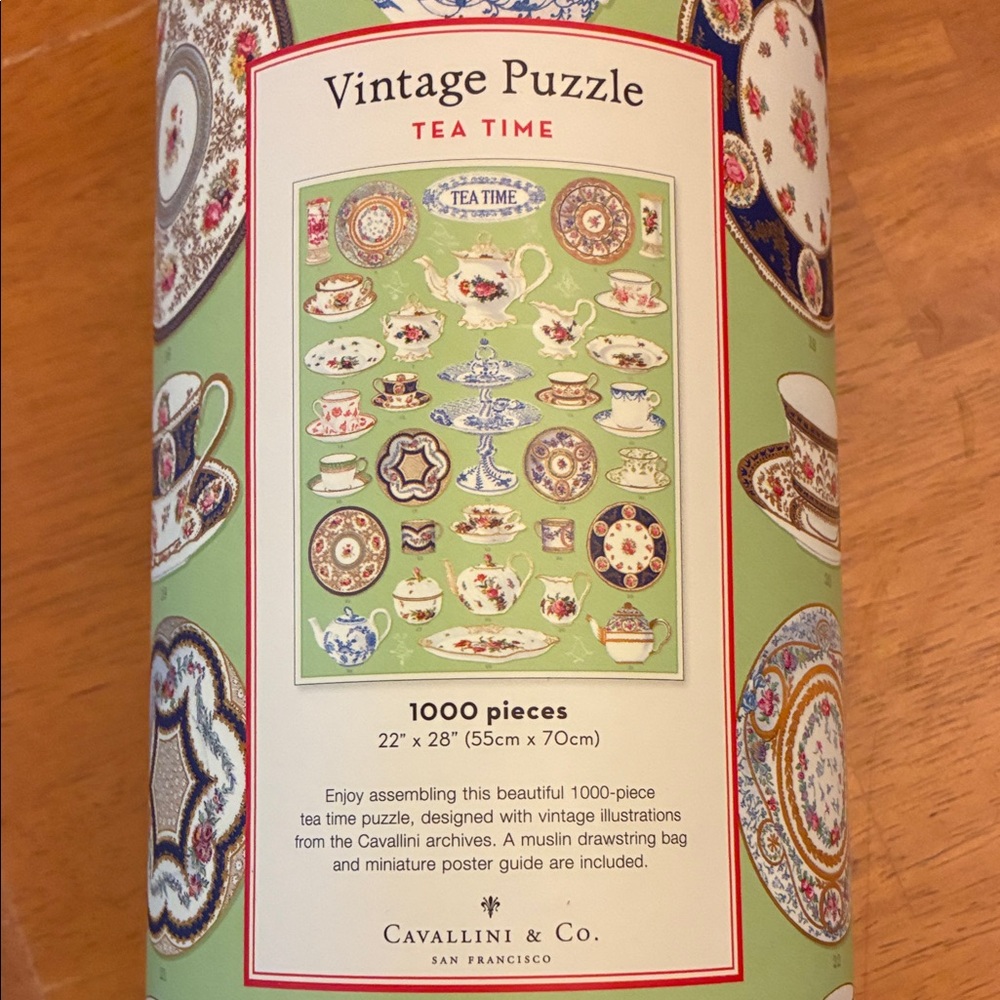 Cavallini & Co. Tea Time Vintage Puzzle – Green - Picture 2 of 3